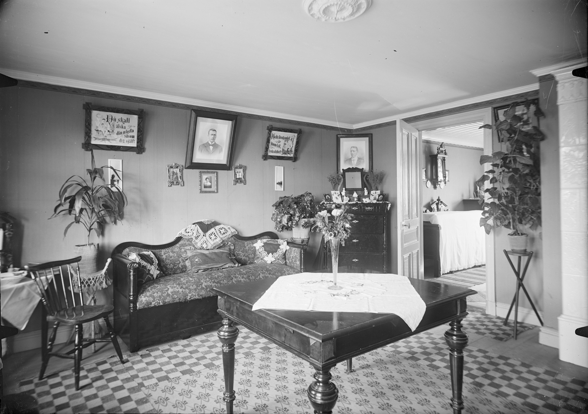 Handlare Anders Gustaf Söderbäcks hem, salen, Vaksalagatan 28, Uppsala före 1914