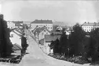 Reprofotografi - Drottninggatan från Carolina Rediviva, Uppsala 1864 - 1886