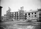 Flerbostadshus under uppförande, Uppsala augusti 1946