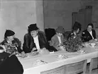 Kaffebjudning i Rikssalen, Uppsala slott, Uppsala 1949