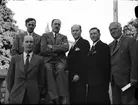 Grupporträtt med män, sannolikt i Uppsala, juli 1946