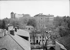 Stadsvy med Uppsala slott och Carolina Rediviva, Uppsala