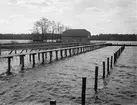 Ekolns Segelklubbs föreningslokal under byggnation, Skarholmen, Sunnersta, Uppsala juni 1933