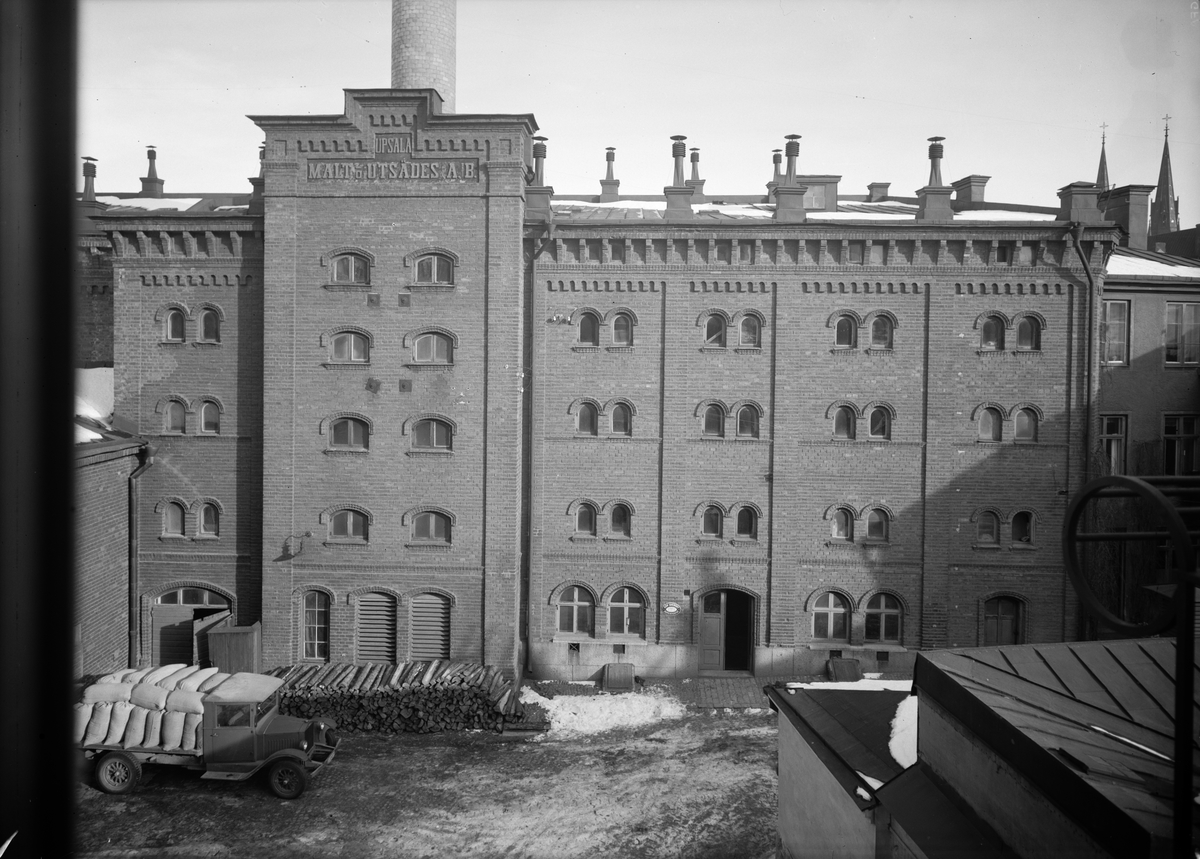 Upsala Malt- & Utsädes AB, kvarteret Hörnet, Uppsala oktober 1933