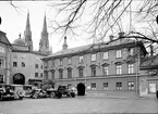 Gillbergska huset, Fyristorg, Uppsala innan Genomfarten byggdes, februari 1934