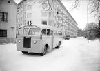 Buss på Börjegatan, Luthagen, Uppsala 1938