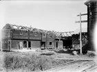 Gränbygården på friluftsmuseet Disagården, Gamla Uppsala under uppförande 1930 - 1931