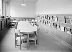 Uppsala stadsbibliotek, Östra Ågatan, Uppsala, interiör oktober 1941