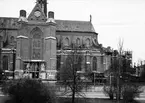 Uppsala domkyrka under restaurering 1942