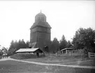 Klockstapeln vid Morkarla kyrka, Morkarla socken, Uppland 1921