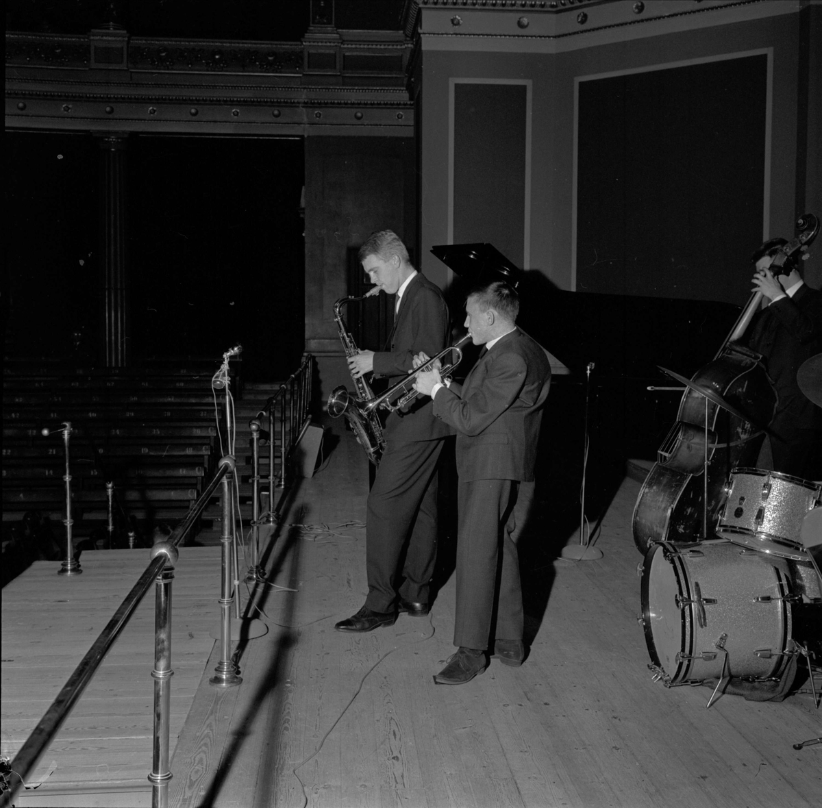 Gästrike-Hälsinge nation - jazzkonsert i Universitetsaulan, Uppsala 1961