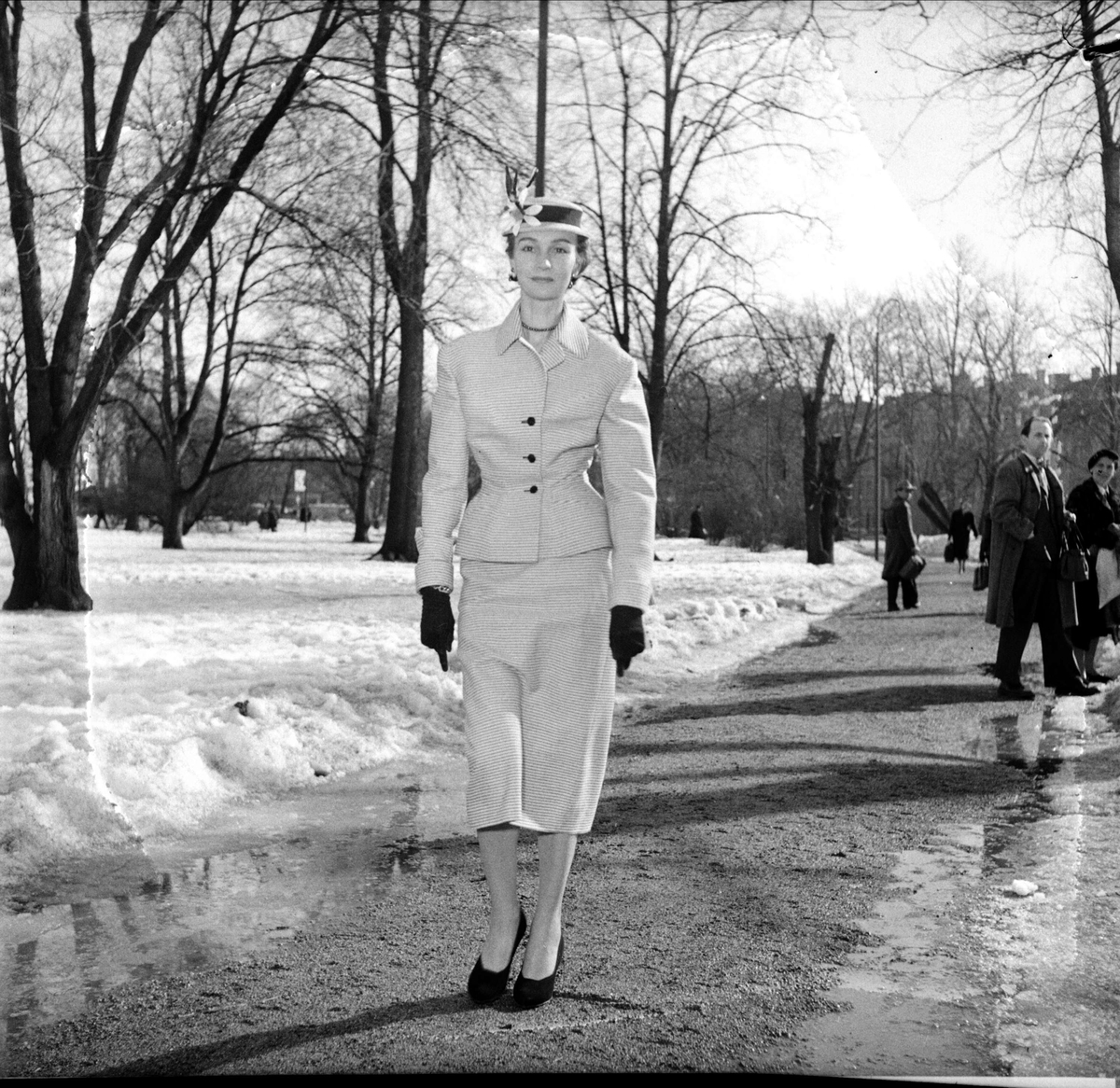 Skådespelerskan Margareta Fahlén, Uppsala 1954
