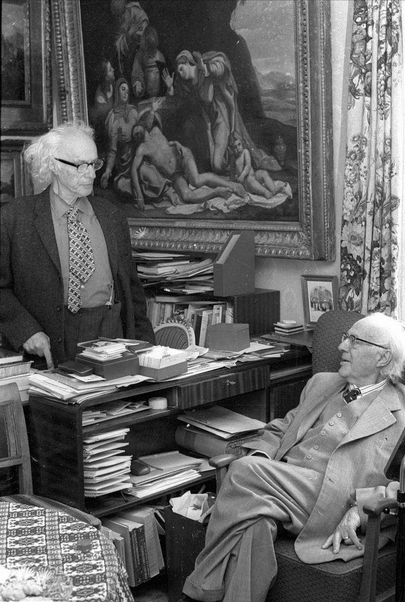 Bröderna och professorerna Gaston och Louis Backman fyller 80 år, Lilljeborgsvägen 4, Uppsala 1963