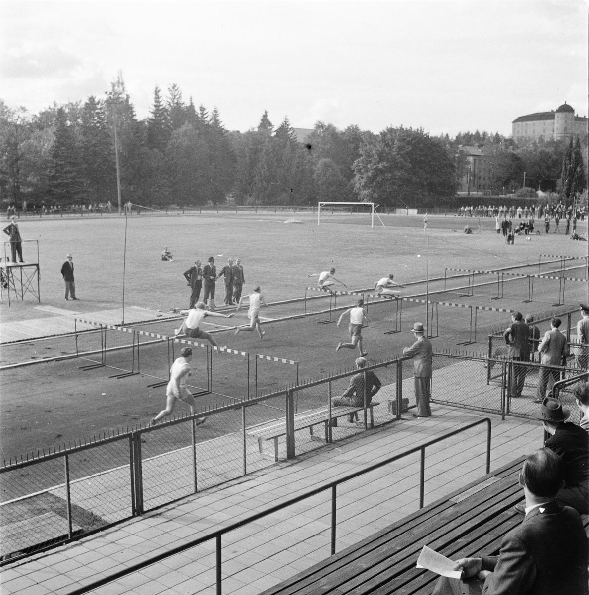 Landskapsmatch Uppland-Gästrikland, Studenternas Idrottsplats, Uppsala, september 1947