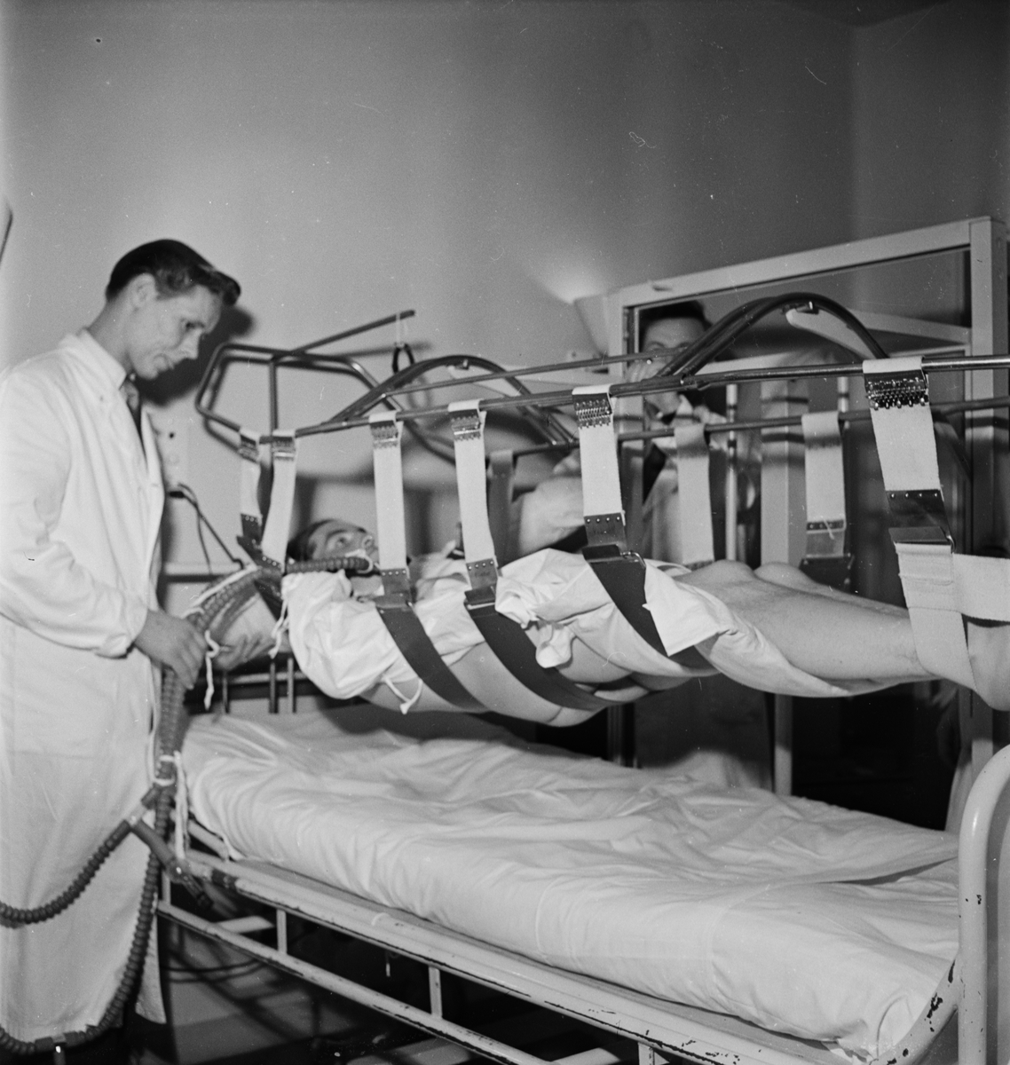 Polio - lyftanordning, sannolikt Uppsala 1953