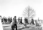 Fallskärmsjägarskolan i Karlsborg 1950-tal.Inryckning.