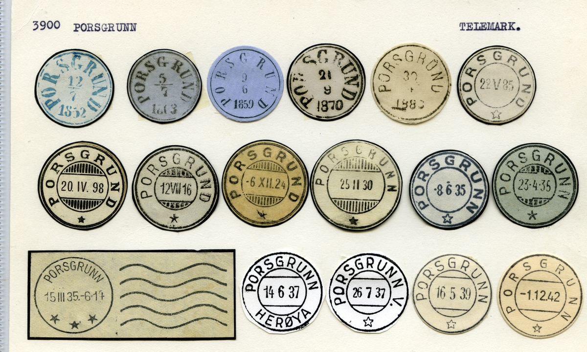 Stempelkatalog 3900 Porsgrunn (Porsgrund), Telemark