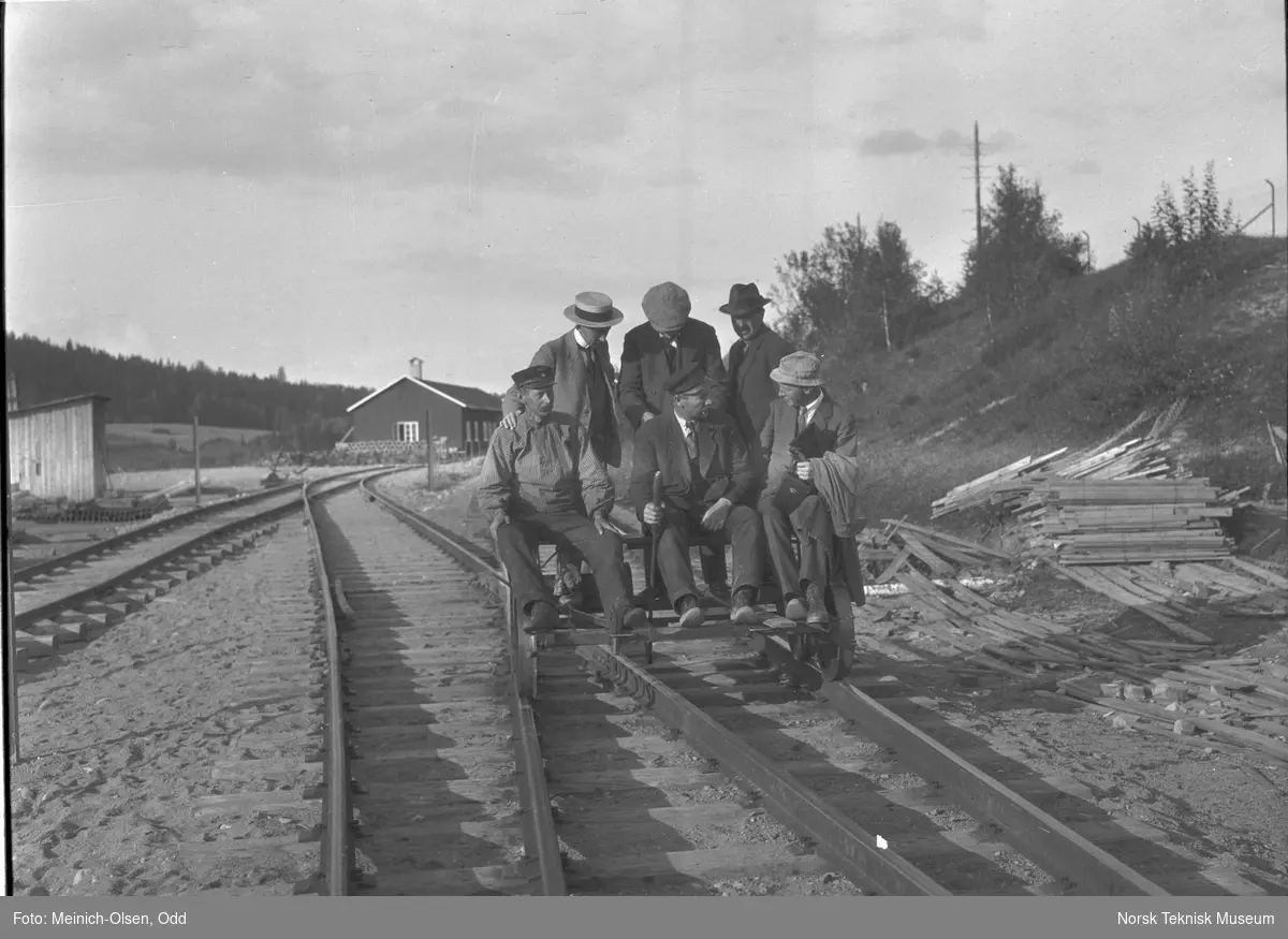 Fra utbyggingen av Rånåsfoss kraftanlegg, 1918