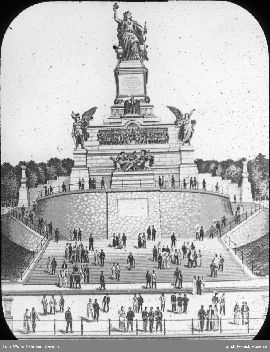 Illustrasjon av monumentet Kriegesdenkmal "Germania", Niederwald