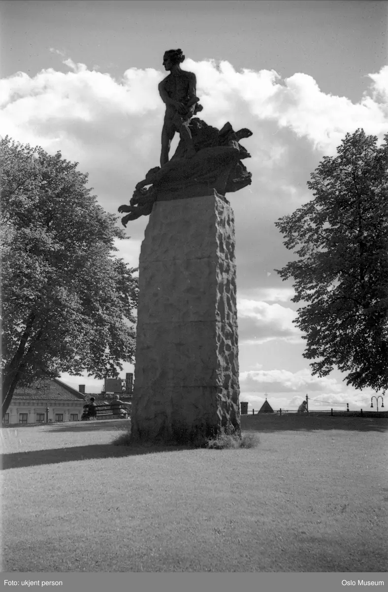park, skulptur, Abelmonumentet