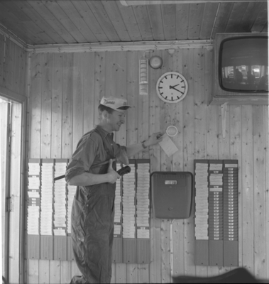 mann, rørlegger, stemplingsur