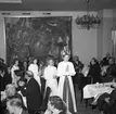 Luciatåg på Västgöta Gille i Uddevalla den 5 december 1954