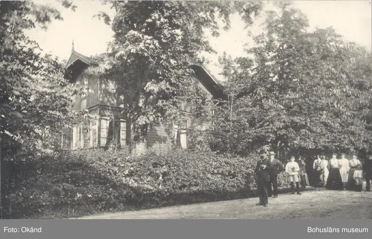 Tryckt text på kortet: "Ljungskile. Pensionat". "Ljungskile. Bella Vista".
