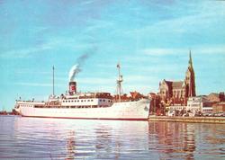 Tryckt text på kortet: "Lysekil, parti av Södra hamnen".
VAC