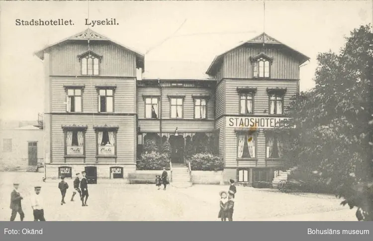 Tryckt text på kortet: "Stadshotellet. Lysekil."