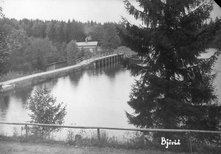 Enligt fotografens noteringar: "Björid damm."
Text på glasplåten: "Björid."