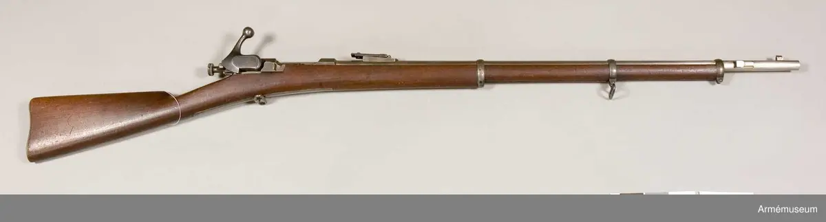 Grupp E II:f.
Avsett för sabelbajonett med mekanism inrättad för tumtryck. Envalls projekt från 1880-talet.
