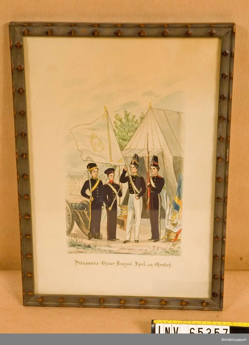 Grupp M I.
Akvarell föreställande prinsarna Oskar, August, Karl och Gustaf.