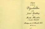 Text på kortet: Inbjudes att öfvervara Vigselakten mellan Jacob Dahlborg och Bertha Henriksson å Grönskhult, Fiskebäckskil. Torsdagen den 16 December 1920 kl. 3 e.m.