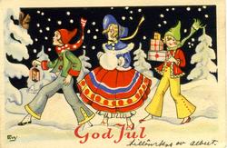 Julkort med tryckt text God Jul