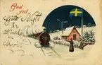 Notering på kortet: God Jul och Gott Nytt År.