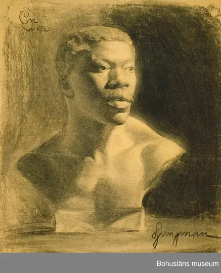 Omonterad studie. "Cm nov. 02" antecknat i övre vänstra hörnet.
Konstakademien, Stockholm.
För uppgifter om konstnären Ragnar Ljungman, se RL000001.