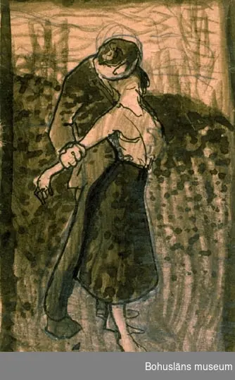 A.t. figur."En kyss." antecknat med blyerts under bilden.
Tillkomstort Stockholm.
För uppgifter om konstnären Ragnar Ljungman, se RL001.