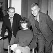 Nytt elevråd i Yrkesskolan.1960-tal. Från vänster (1)Kurt-Göran Wallin, (2) Ingrid Magnusson, (3) Rolf lindberg.