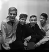 H-Södras DM-mästare i bordtennis. Från vänster Wern, Mårtensson, Blom och Gunnar Hult. 1960-tal.