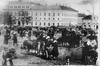 Marknad på Svintorget i Jönköping på 1860-talet.