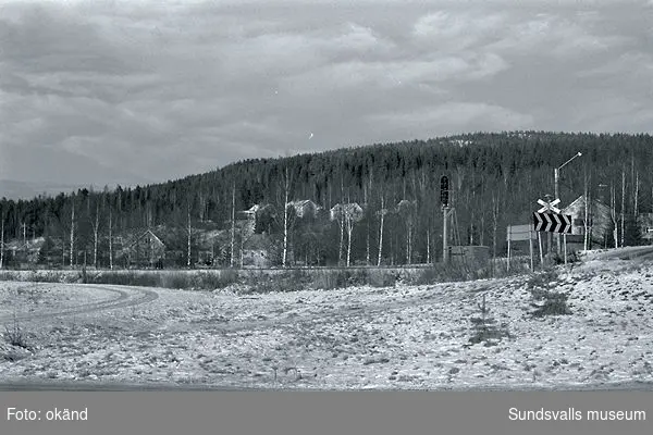 Fors sågverk, översiktsbild av sågplats och bostadsområde