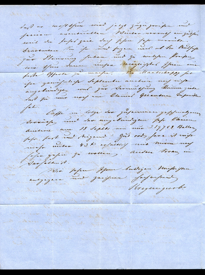 Albumblad innehållande 1 monterat ofrankerat brev.

Text: Porto-Brief aus Amsterdam nach Stockholm, gestempelt - in
roter Farbe - in Amsterdam d. 28. Aug. 1861. Folgende
Transitstempeln: zwei verschiedene in Hamburg, in Preussischen
Oberpostamt und in Schwedischen Postamt, beide den 30. Aug. 1861.

Stämpeltyp: Ortstämpel: Amsterdam

Stämpeltyp: Transitstämpel: Preussiska postkontoret i Hamburg

Stämpeltyp: Transitstämpel: Svenska postkontoret i Hamburg