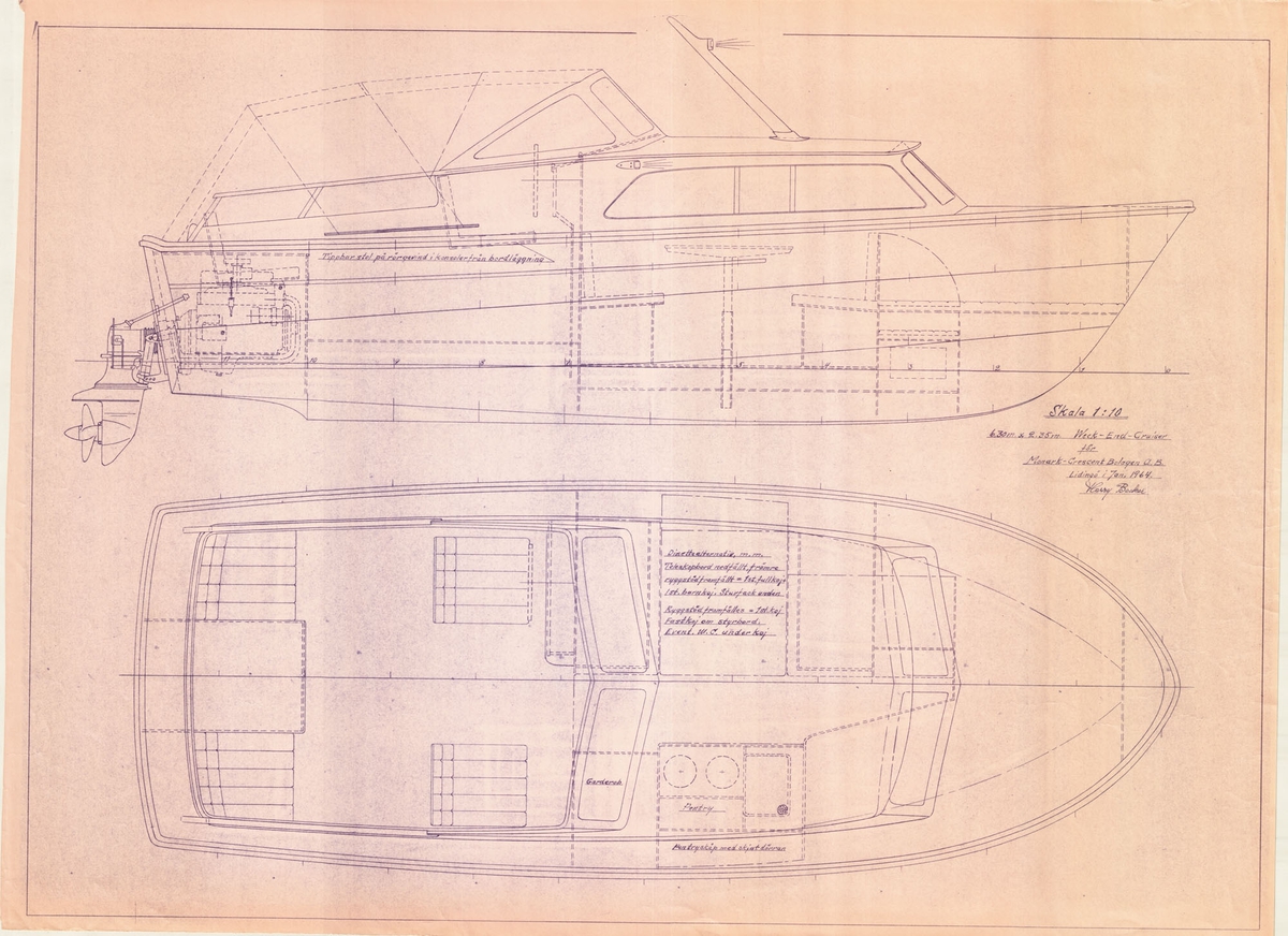 Weekend cruiser.
Inredningsritning