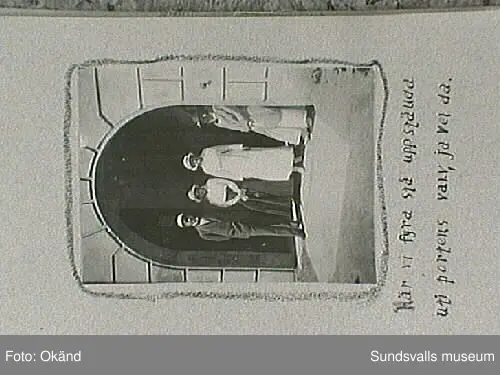 Amatörfotografier fr resa till Trondheim (Norge) sommaren 1915. Maja Braathen, Gunnar Johansson, Tage, Atti, Lisa.