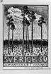 Förslagsteckningar - skisser - till frimärket Domänverket 100 år, utgivet 4/9 1959. Konstnär Sven Ljungberg. Förslag nr 