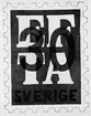 Frimärksförlaga till frimärket (skisser, förslag och originalförslag) EFTA, utgivet 15/2 1967. EFTA (European
Free Trade Association) bildades 1960 och den 1/1 1967 slopades industritullarna mellan dess medlemmar.
Konstnär: Pierre Olofsson. Skiss på skrappapper, täckfärg, tusch. Valörsiffra 30.