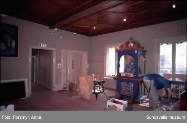 restaurering av gamla stationshuset, väntsalen