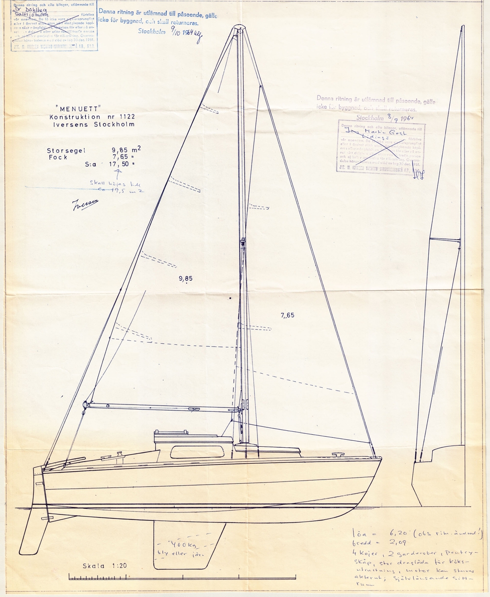 Segelritning (6,2x2,09/17,5)