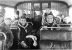 Linjerna Arvidsjaur - Arjeplog. I Arjeplogsbussen, Arvidsjaur 1941.