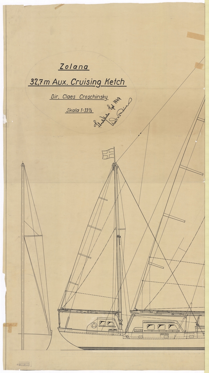 Aux cruising ketch.

Segelritning